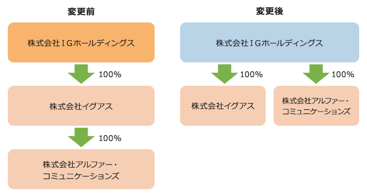 純粋持株会社体制への移行